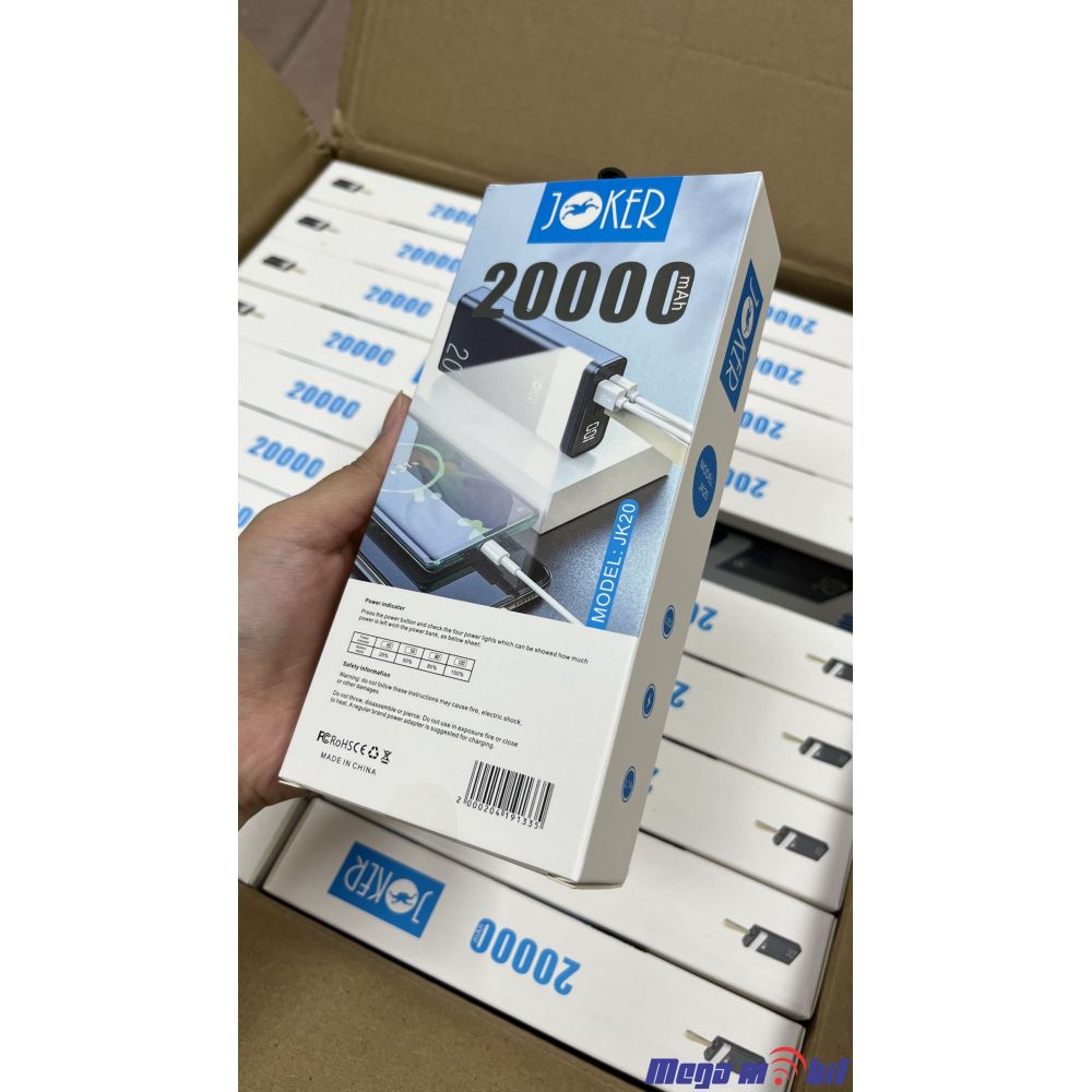 Baterija eksterna 20000mAh JOKER JK20 black